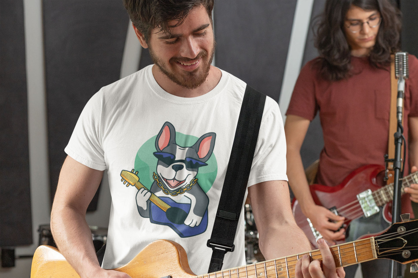 Tee-Shirt Homme " Bull Guitariste "