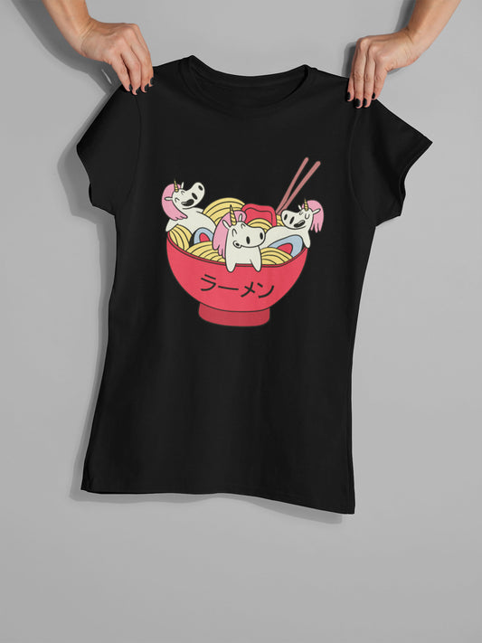 Tee-Shirt Femme " Licorne Ramen "