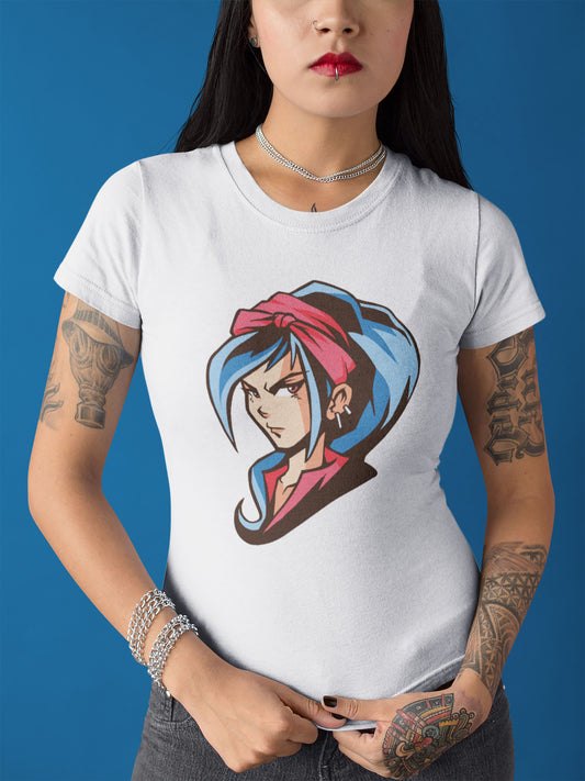 Tee-Shirt Femme Animé Bandeau Rouge